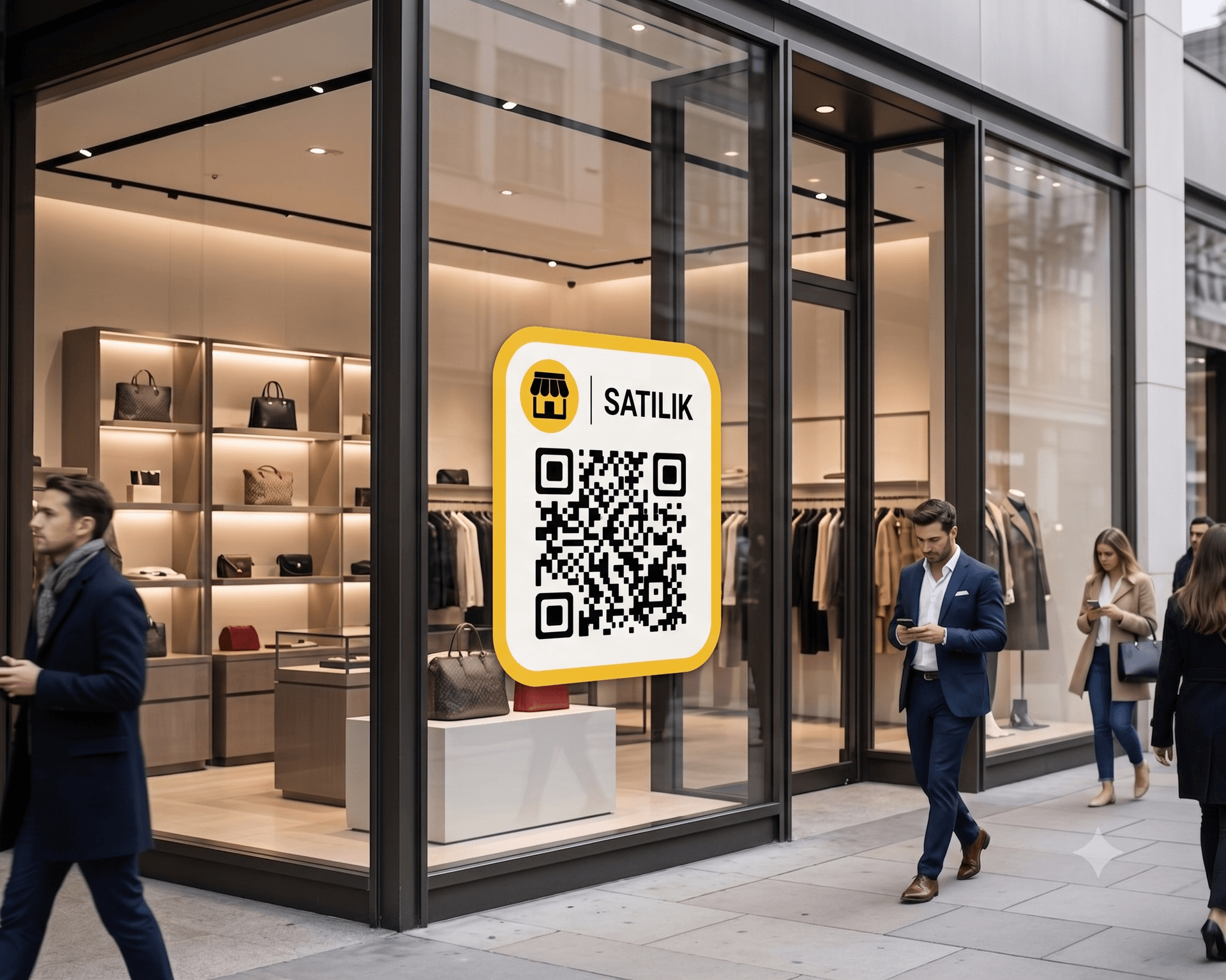 dükkan için qrla.app QR etiketi